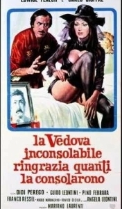 Постер Безутешная вдова благодарит всех, кто утешит ее (La vedova inconsolabile ringrazia quanti la consolarono)